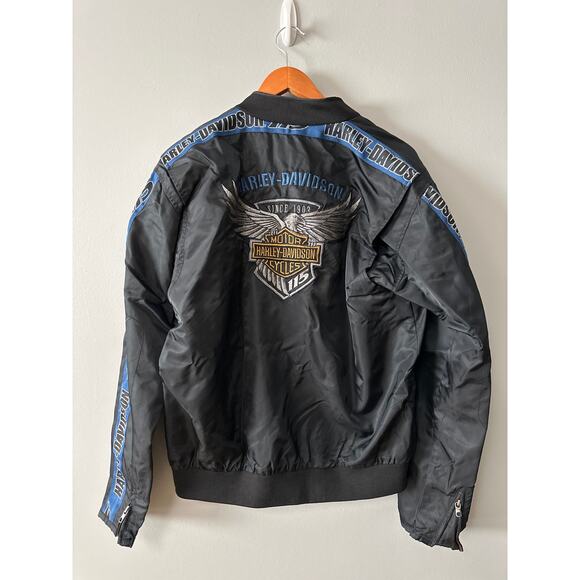 Men’s Size M Harley-Davidson Men's 115th Anniversary Nylon Bomber Jacket, Black - Picture 1 of 8